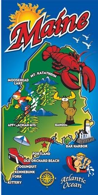Maine Map Towels 732460