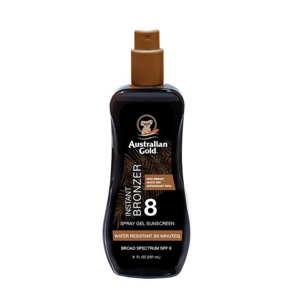 Australian Gold Spray Gel W/Bronzer Spf 8
