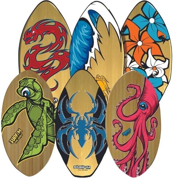 X-Large Surf M. Wood Skim Board