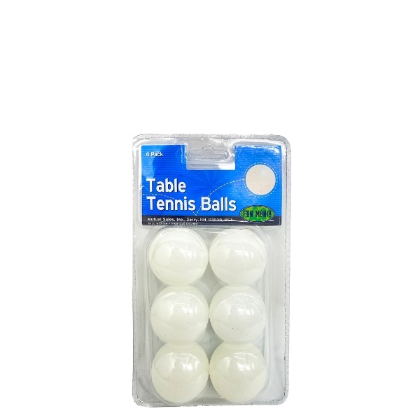 Table Tennis Balls White  6 Count