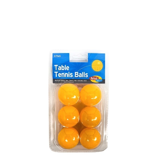 Table Tennis Balls Orange 6 Count