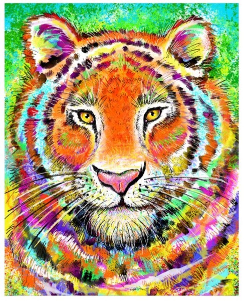 Color Tiger Oversized Towels