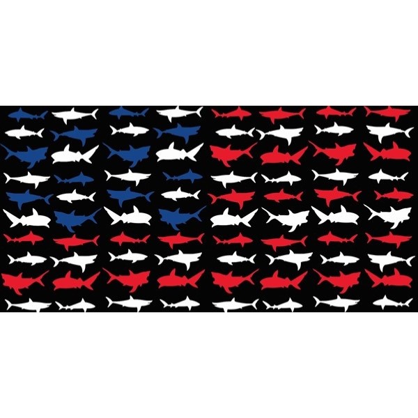 Red, White & Blue Shark Towels