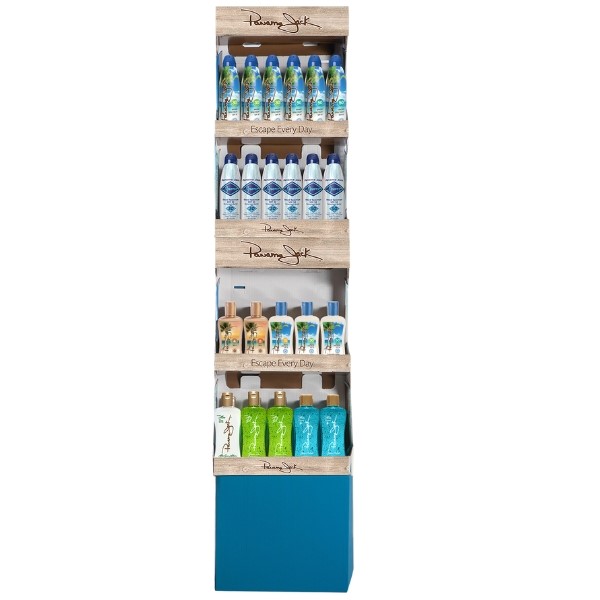 Wholesale suncare display,wholesale panama jack