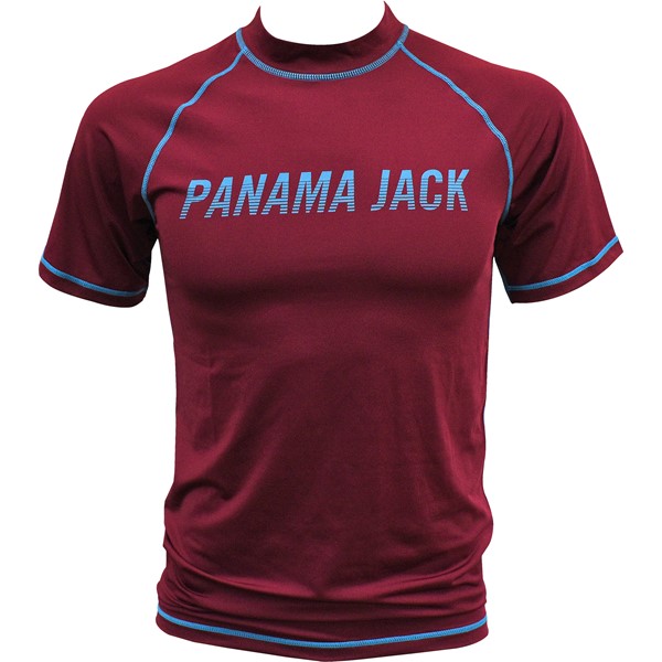 PJ Mens Rash Guards-Burgundy 751590B
