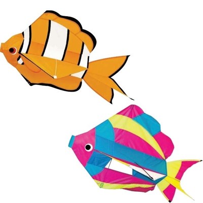 Wholesale 3-D Nylon Fish Kites - Novelty Nylon Kites with Twine | Outdoor Toys for Retailers