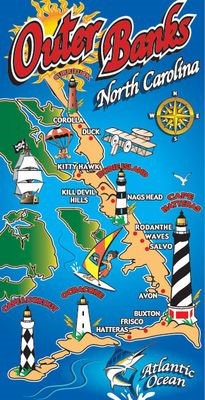 Wholesale Map Towel,Wholesale Beach Towel,wholesale outer banks