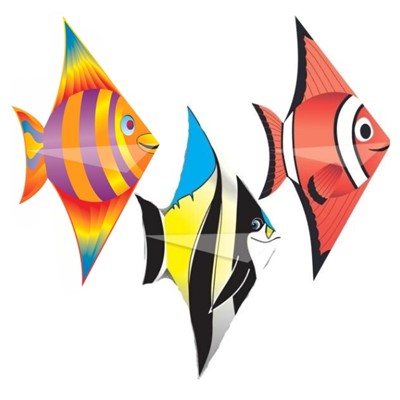 Wholesale Kites, Wholesale Fish Kites, Wholesale Clown Fish Kite, Wholesale Tropical Fish Kite