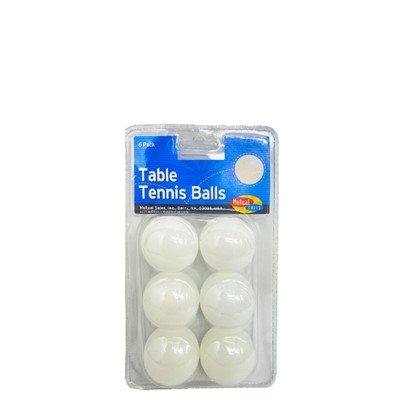 6ct Table Tennis Balls White 736180