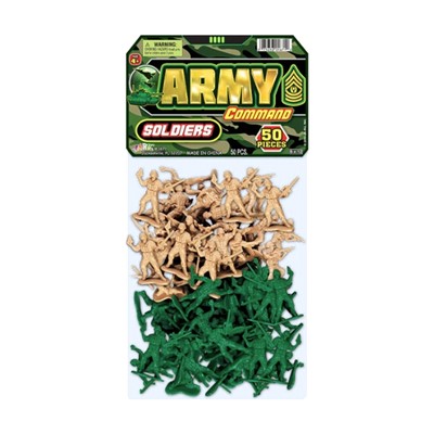Wholesale Ja-Ru Bag of Soldiers - Plastic Army Figures Assorted Colors Bulk Toy Set