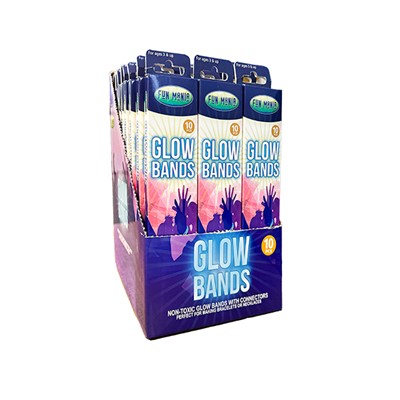 Wholesale Fun Mania 10pc Glow Bands - Glow Bracelet & Necklace Craft Set