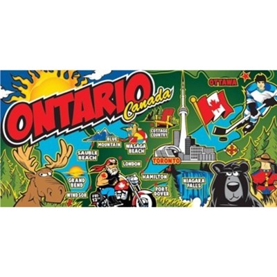 Wholesale Map Towel,Wholesale Ontario Beach Towel