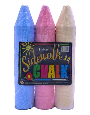 3pc Jumbo Sidewalk Chalk 747280