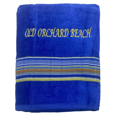 Old Orchard Beach Embroidered Velour Towels w/Stripes 743670