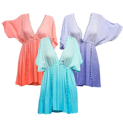 Flowy Sleeve Beach Dress Cover-Up 752770