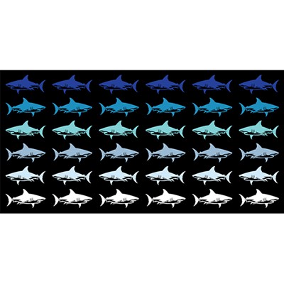 Coastal Line Gear&trade; Gradient Shark Towels 754320