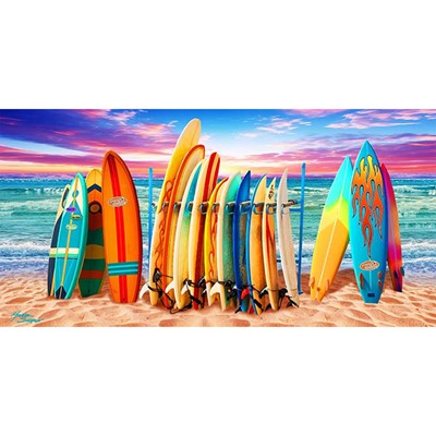 Coastal Line Gear&trade; Surfboards On The Beach Towels 754590
