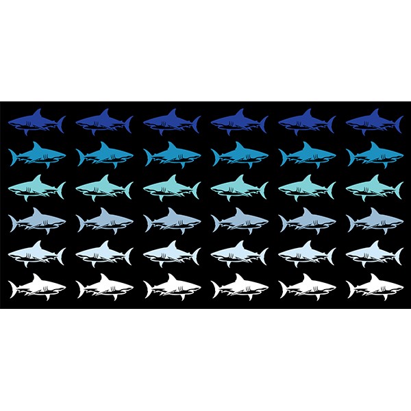Gradient Shark Towels